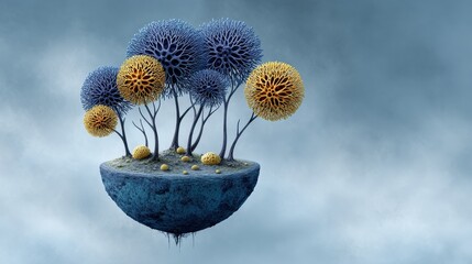Floating Island of Fantasy Trees