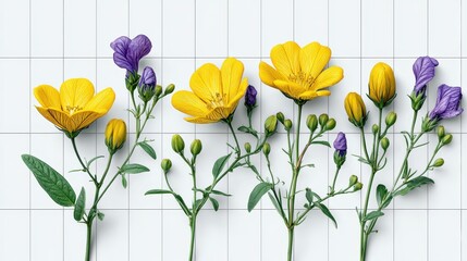 Floral arrangement on grid (1)