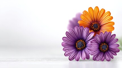 Floral Arrangement on White