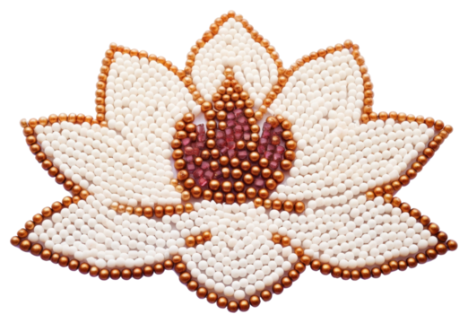PNG Lotus jewelry pattern craft.