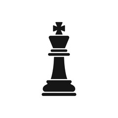 Fototapeta premium A black chess piece with a cross on top