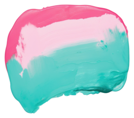 PNG Teal mix pink abstract shape paint white background creativity.