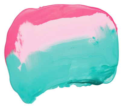 PNG Teal mix pink abstract shape paint white background creativity.