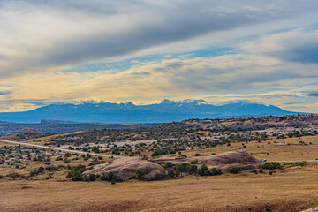 アメリカ　ユタ州キャニオランズ国立公園の朝焼け　グランドキャニオングランドサークル