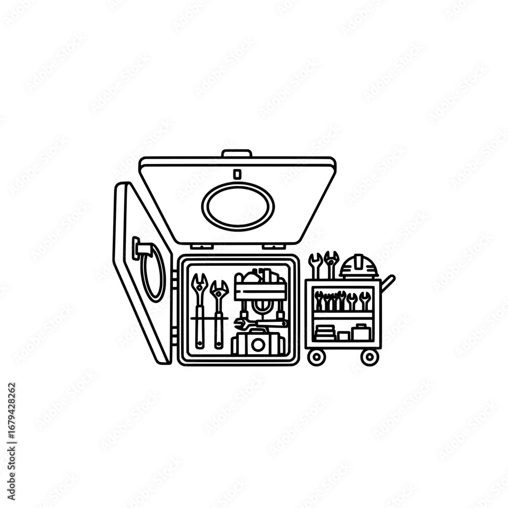 Poster tools set with transparent background