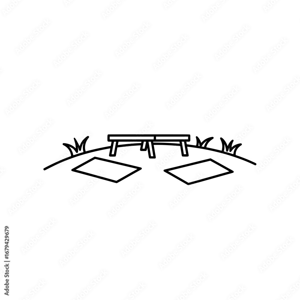 Poster playground swing set with transparent background