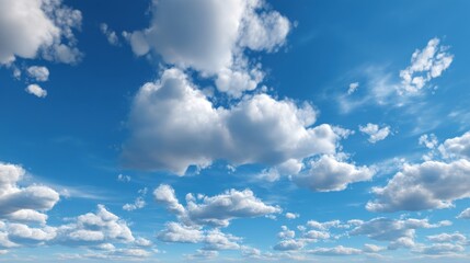 Cloudy Sky with a Blue Background