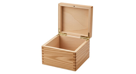 Isolated Empty Wooden Box