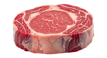 Isolated Raw Rib Eye