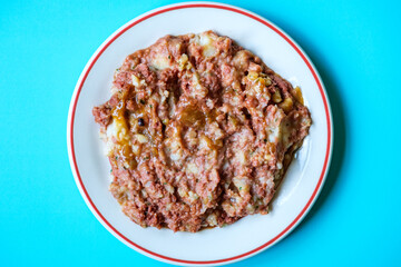 Classic Tasty Cooked Corned Beef Hash Meal