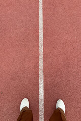 red running track