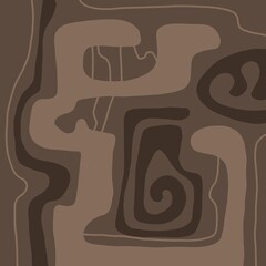 Minimal abstract image for printing. Picture for modern interiors. The picture is painted by hand on a tablet. © neurostructure