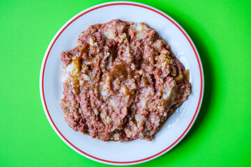 Classic Tasty Cooked Corned Beef Hash Meal