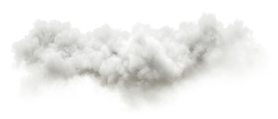 Horizontal white clouds atmosphere floating isolated on transparent backgrounds 3d illustration png
