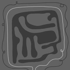 Minimal abstract image for printing. Picture for modern interiors. The picture is painted by hand on a tablet.