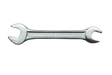 Single Open-End Wrench Isolated on Transparent Background - Industrial and Mechanical Tool