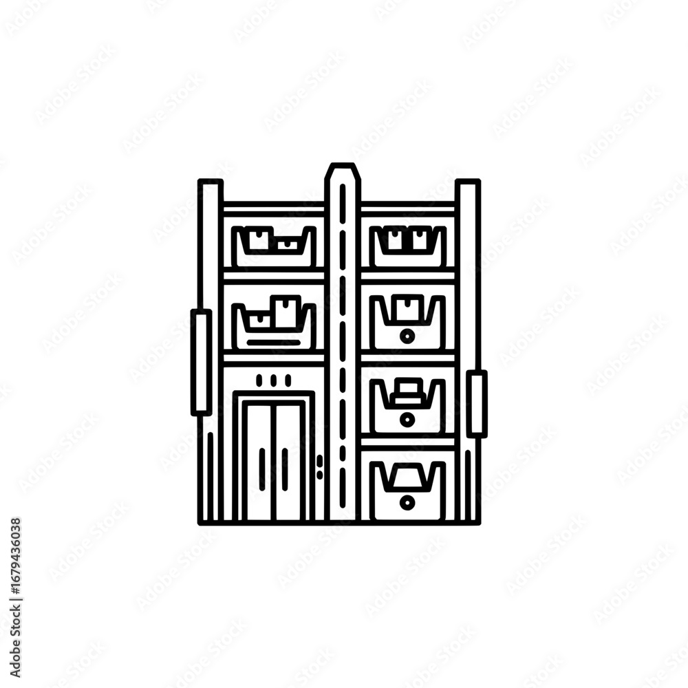 Poster bookshelf with transparent background