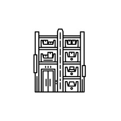 Bookshelf with transparent background