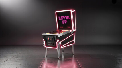 Retro neon pinball arcade game