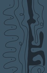Minimal abstract image for printing. Picture for modern interiors. The picture is painted by hand on a tablet. © neurostructure