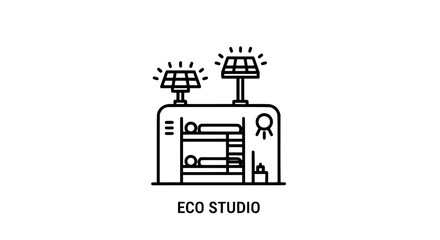 Obraz premium eco studio with transparent background