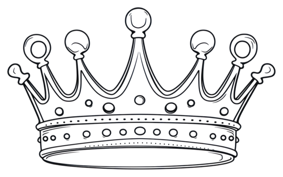 PNG Crown sketch line accessories.