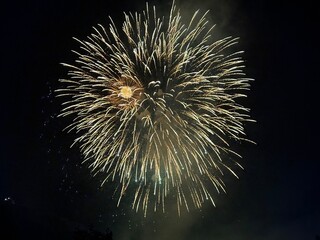 Fireworks at the national holiday in Vaduz in Liechtenstein 15.8.2025