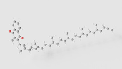 menaquinone mk7 molecule 3d, molecular structure, ball and stick model, structural chemical formula vitamin k2