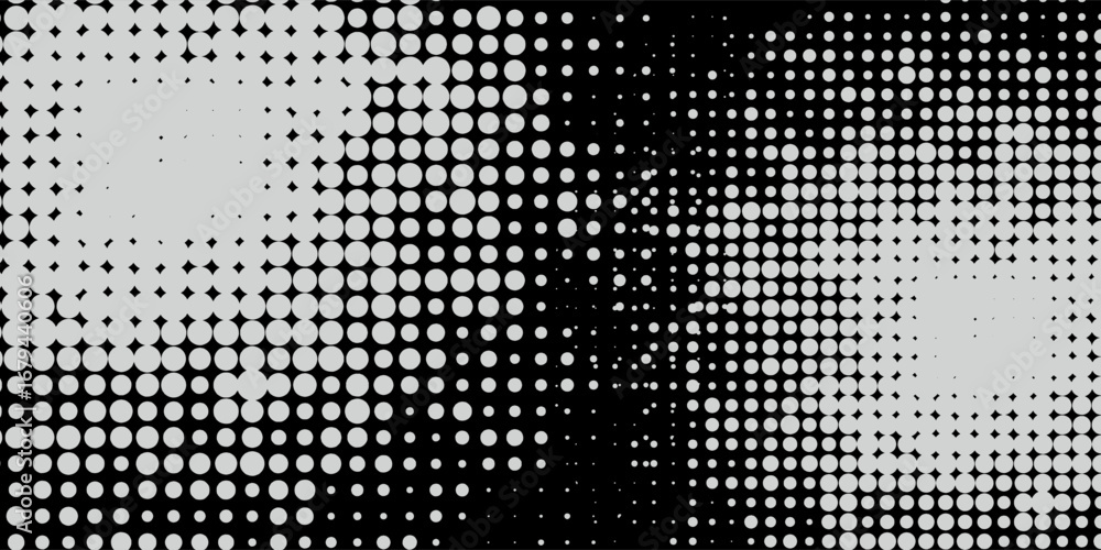 Poster dots halftone white and blue color pattern gradient grunge texture background. vector illustration.e