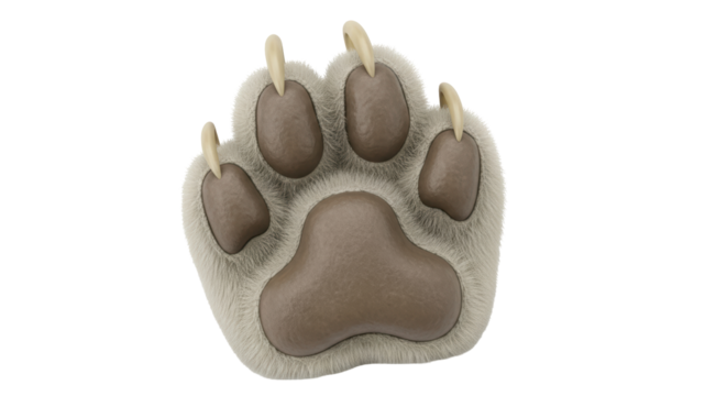 Isolated Bear Paw
