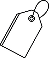 Simple Outline Shopping Tag Vector Design.