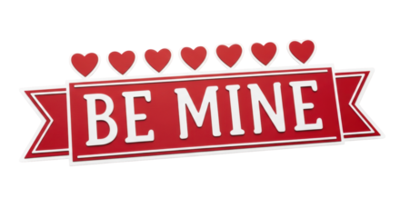 Isolated Be Mine Valentine's Day Sign