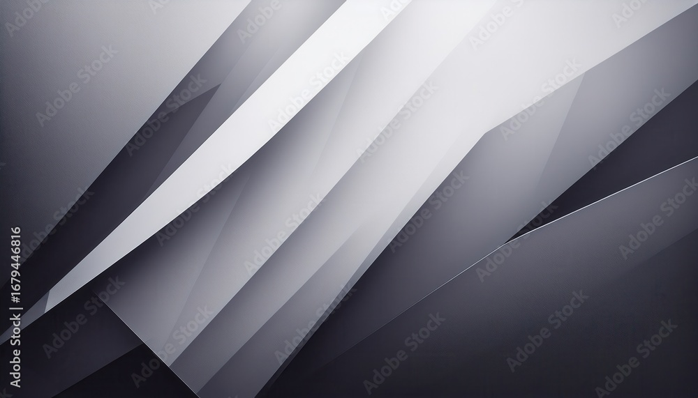 Poster abstract geometric black and white folded paper fan texture with sharp layered angles for modern bac