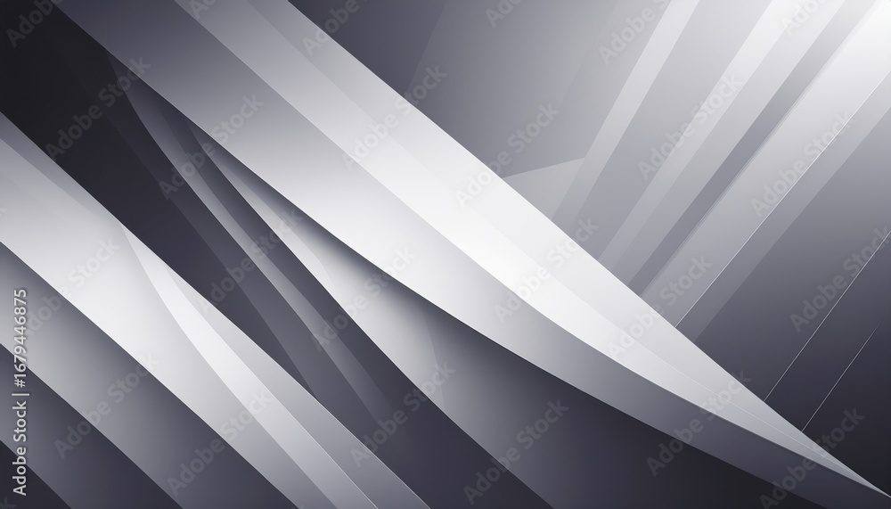 Aufkleber abstract geometric black and white folded paper fan texture with sharp layered angles for modern bac