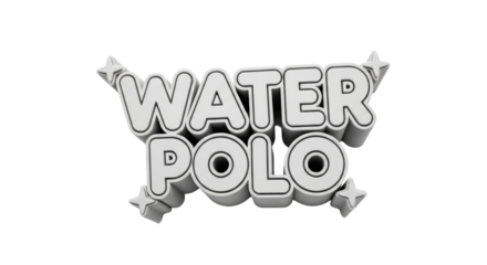 Isolated Water Polo Text Logo