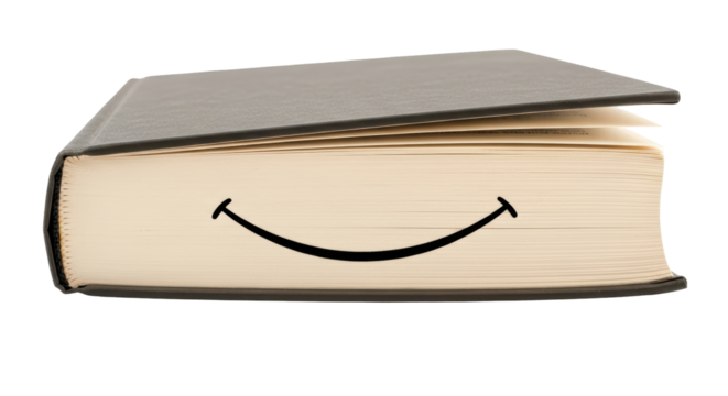 Isolated Smiling Book - Powered by Adobe
