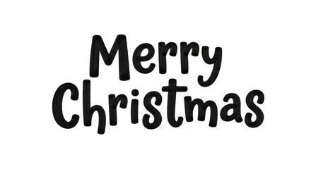 Isolated Merry Christmas Text