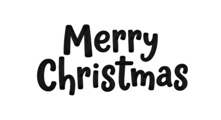 Isolated Merry Christmas Text