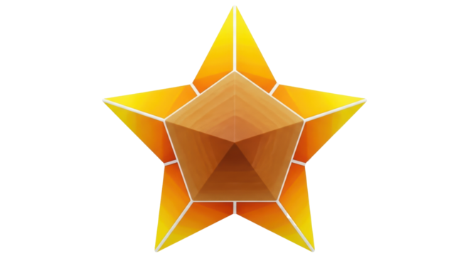 Isolated Geometric Star Shape