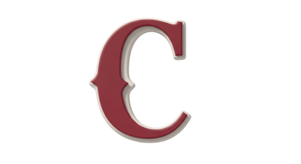 Isolated Capital letter C