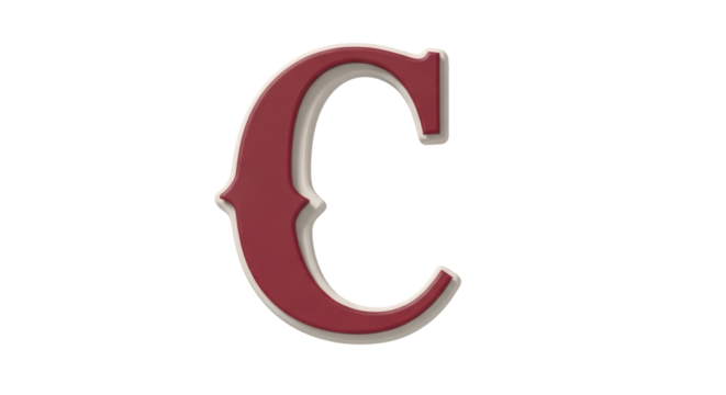 Isolated Capital letter C - Powered by Adobe