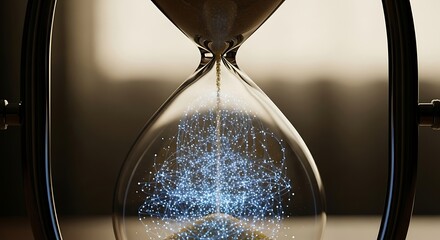 Time Passing, Hourglass, Focus, Reflection.
