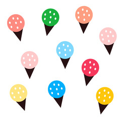 set of colorful balloons
