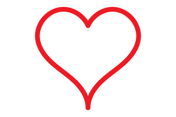Hand drawn heart symbol illustration. Hand drawn love symbol. Heart line art doodle drawing. Romantic love shape for valentine, anniversary, marriage etc
