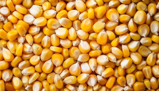 organic yellow corn seeds in a full frame top view background organic grain yellow corn seed maize agriculture farming