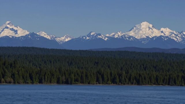 scenic vista of mountainous terrain and body of water