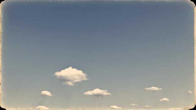 Antique Sky Appearance Vintage Heavens with Cumulus Humilis Cloud Formations
