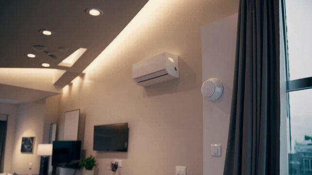 Safety and Security Device Installed on Ceiling for Fire Alarm and Smoke Detection