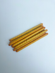 A stack of Vegetables Cheese Stick on white background