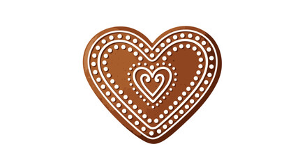 Deliciously decorated heart shaped gingerbread cookie perfect for any celebration or sweet treat